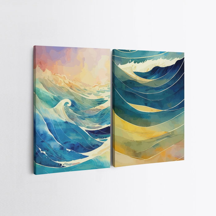 Wallity Set de 2 Cuadros Decorativos sobre Lienzo 50 x 70 cm